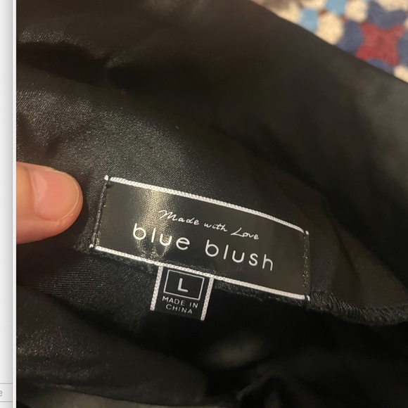 Blue Blush black draped back strapless satin bustier mini dress NWT - Picture 6 of 10